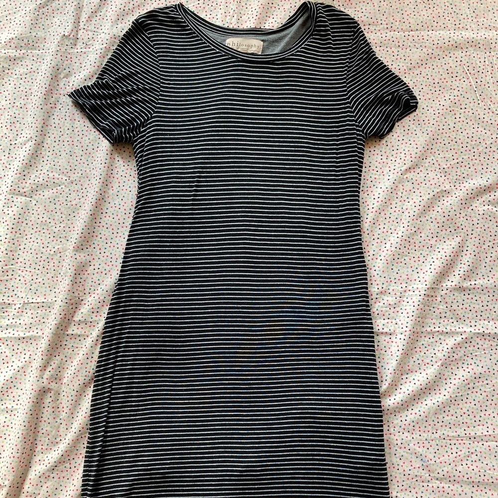 🤍Black and White Striped Dress🖤